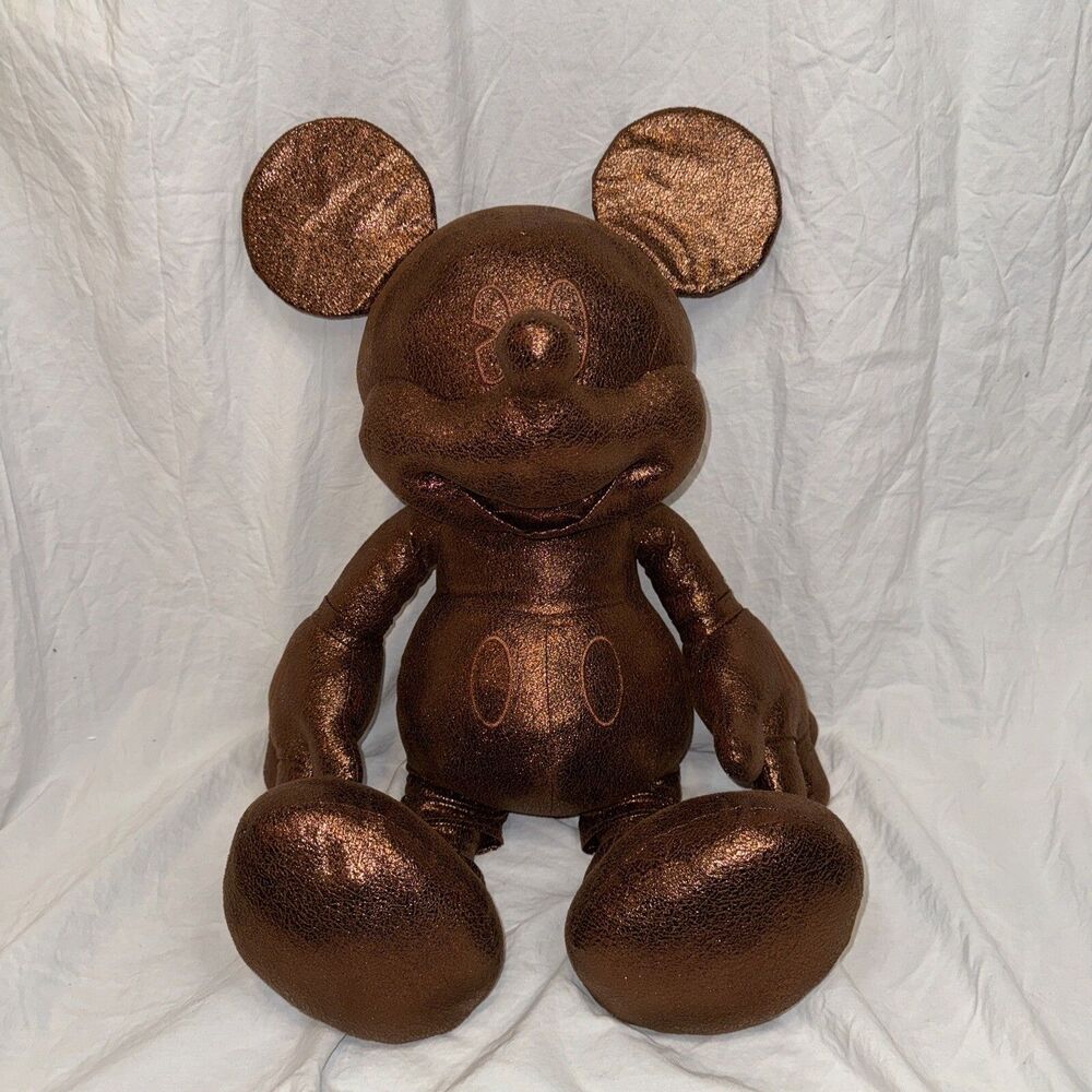 NWT Disney Parks Mickey Mouse Simulated Bronze Plush – Large – 25''